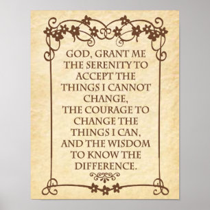THE SERENITY PRAYER ポスター