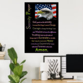 The Serenity Prayer Beautiful American eagles head ポスター (ホームオフィス)