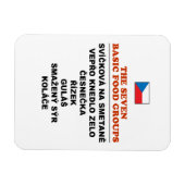 The Seven Basic Food Groups Funny Czech マグネット (横)