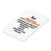 The Seven Basic Food Groups Funny Czech マグネット (左側)