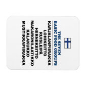 The Seven Basic Food Groups Funny Finnish マグネット (横)