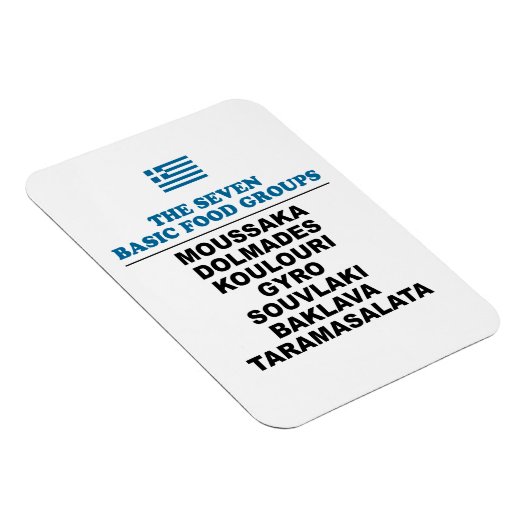 The Seven Basic Food Groups Funny Greek マグネット (右側)