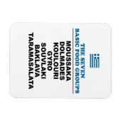 The Seven Basic Food Groups Funny Greek マグネット (横)