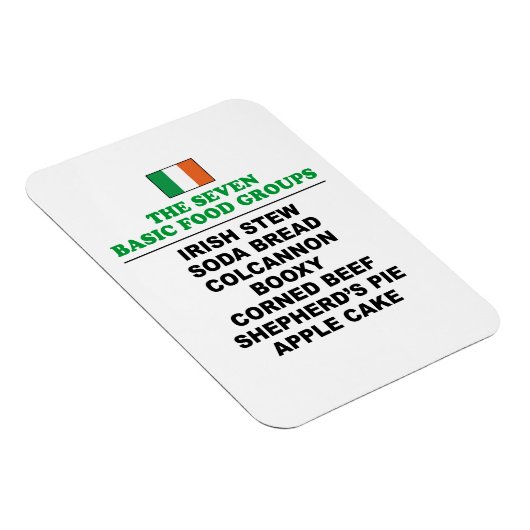 The Seven Basic Food Groups Funny Irish マグネット (右側)