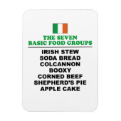 The Seven Basic Food Groups Funny Irish マグネット (縦)