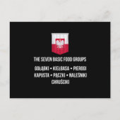 The Seven Basic Food Groups Funny Polish Design ポストカード (正面)