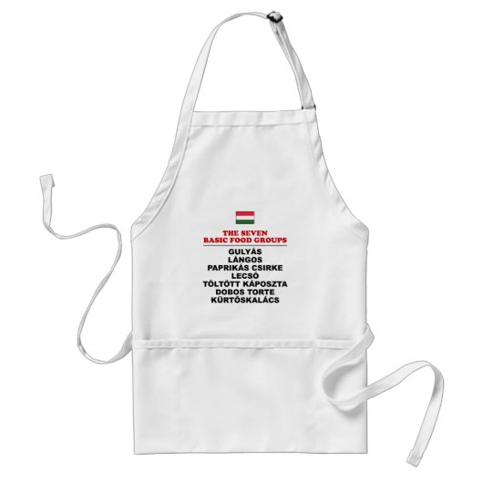 The Seven Basic Food Groups Hungarian Adult Apron スタンダードエプロン (正面)