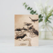 The Seven Ravens」水彩画アーサー・ラッカム ポストカード (スタンド正面)