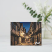 The Shambles in York England Night ポストカード (スタンド正面)