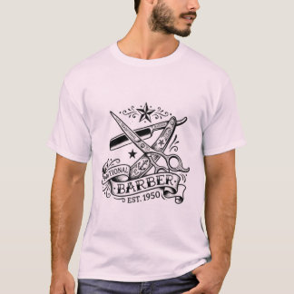 The Sharp Edge | オールドスクール理容フラッシュグラフィックT Tシャツ