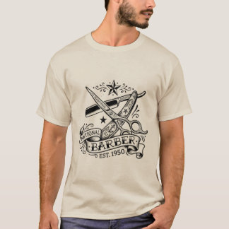 The Sharp Edge | オールドスクール理容フラッシュグラフィックT Tシャツ