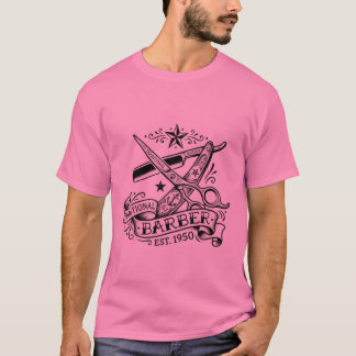 The Sharp Edge | オールドスクール理容フラッシュグラフィックT Tシャツ