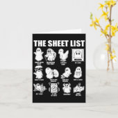 The Sheet List Funny Ghost Puns Halloween Costumes カード (黄色い花)