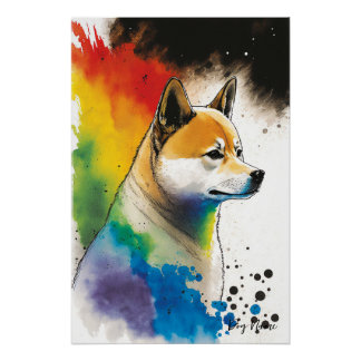 The Shiba Inu Dog - Composition 004 ポスター