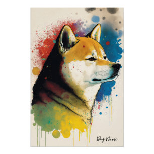 The Shiba Inu Dog - Composition 008 ポスター