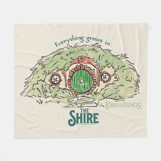 THE SHIRE™ではすべてが育つ フリースブランケット (正面(横))