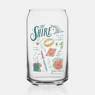 THE SHIRE™ 水彩コラージュ グラフィック ガラス缶