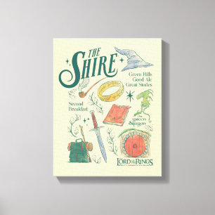 THE SHIRE™ 水彩コラージュ グラフィック キャンバスプリント