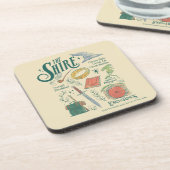 THE SHIRE™ 水彩コラージュ グラフィック コースター (左側)