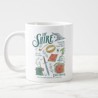 THE SHIRE™ 水彩コラージュ グラフィック ジャンボコーヒーマグカップ