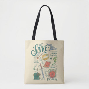 THE SHIRE™ 水彩コラージュ グラフィック トートバッグ