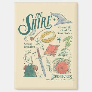 THE SHIRE™ 水彩コラージュ グラフィック マグネット
