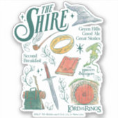 THE SHIRE™ Watercolor Collage Graphic シール (正面)