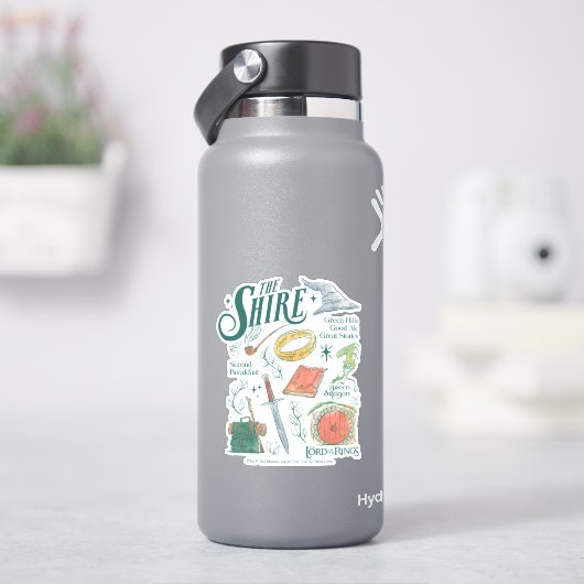 THE SHIRE™ Watercolor Collage Graphic シール (HydroFlask)
