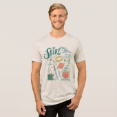 THE SHIRE™ Watercolor Collage Graphic トライブレンドＴシャツ (正面全面)