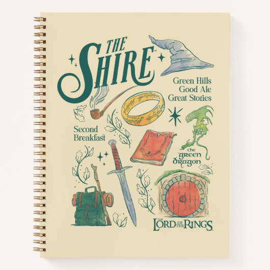 THE SHIRE™ Watercolor Collage Graphic ノートブック (正面)