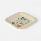 THE SHIRE™ Watercolor Collage Graphic ペーパープレート (傾斜あり)