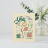 THE SHIRE™ Watercolor Collage Graphic ポストカード (スタンド正面)