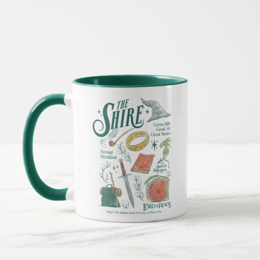 THE SHIRE™ Watercolor Collage Graphic マグカップ (左)