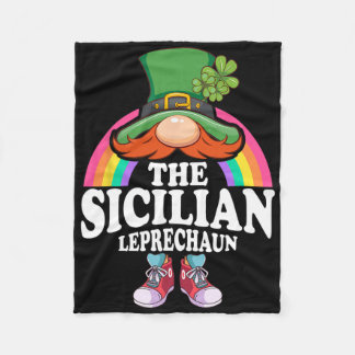 The Sicilian Leprechaun St Patricks Day Costume  フリースブランケット