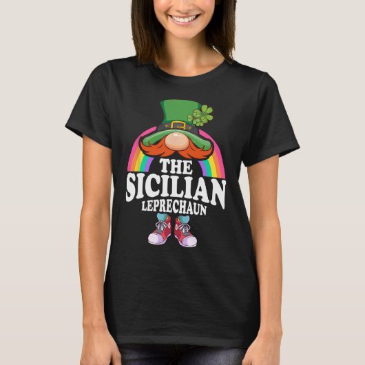 The Sicilian Leprechaun St Patricks Day Costume  Tシャツ (正面)
