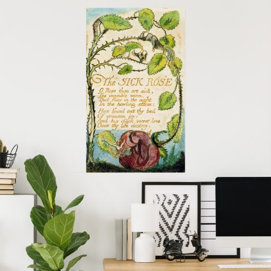 The Sick Rose, from Songs of Innocence ポスター (ホームオフィス)