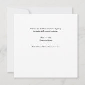 The Sight of Lovers 招待状 (裏面)