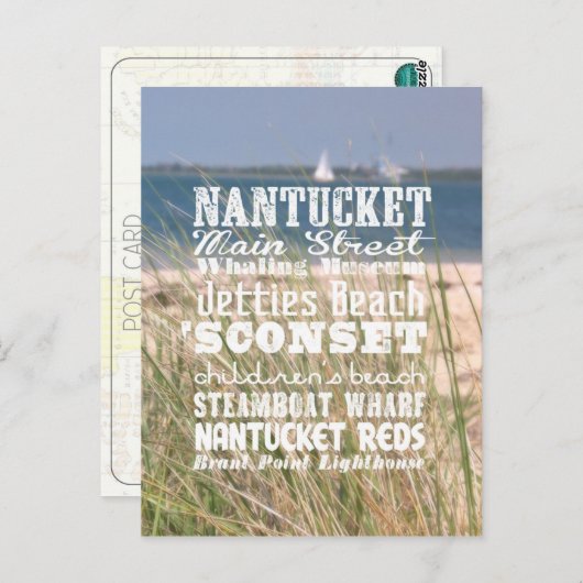 The Sights of Nantucket, Massachusetts – はがき (正面/裏面)