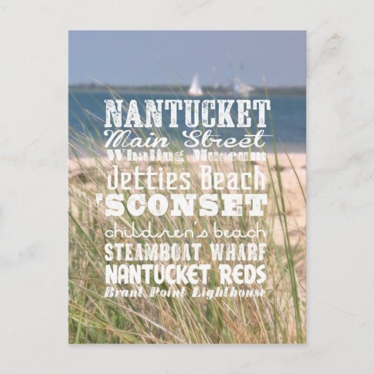 The Sights of Nantucket, Massachusetts – はがき (正面)
