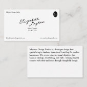 The Signature Script - Minimalist Business Card 名刺 (正面/裏面)
