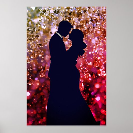 The Silhouette of Young Love on a Wall Poster ポスター (正面)