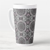 The Silver Fractal Garden カフェラテマグ (左アングル)