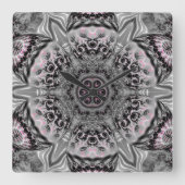 The Silver Fractal Garden スクエア壁時計 (正面)