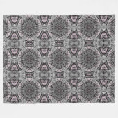 The Silver Fractal Garden フリースブランケット (正面(横))