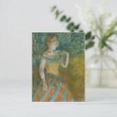 The Singer in Green - Edgar Degas ポストカード (スタンド正面)