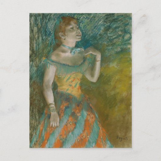 The Singer in Green - Edgar Degas ポストカード (正面)