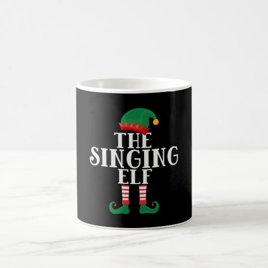 The Singing Elf Funny Christmas コーヒーマグカップ (中央)