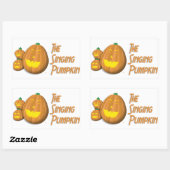 The Singing Pumpkinスタンプ 長方形シール (シート)