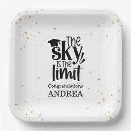 The Sky Is The Limit Graduation Party ペーパープレート