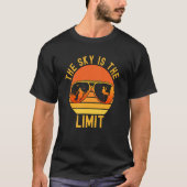 The Sky Is The Limit Retro Sunset Rock Climbing Cl Tシャツ (正面)